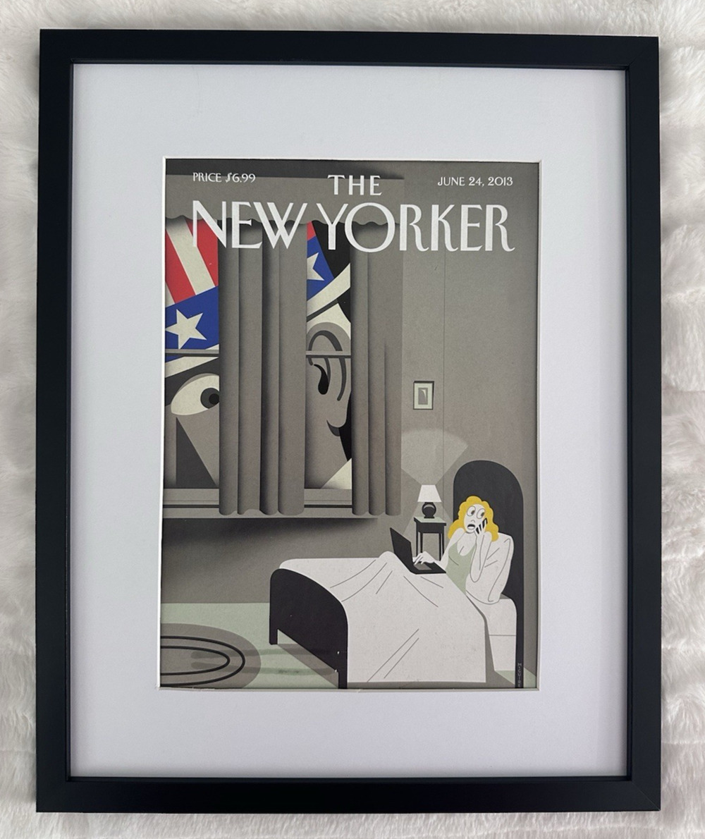 Framed The New Yorker June 24 2013 Uncle Sam is Listening by Richard McGuire